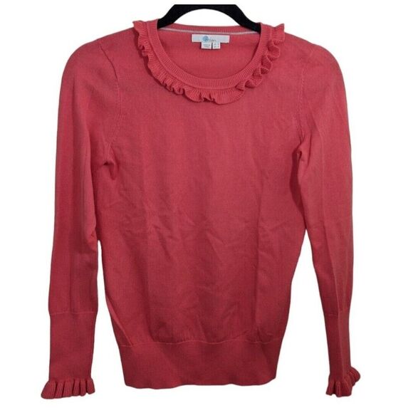 Boden Sweater Bernadette Wool Blend Ruffle Knit Pullover Lightweight US Size 4 - Picture 1 of 8